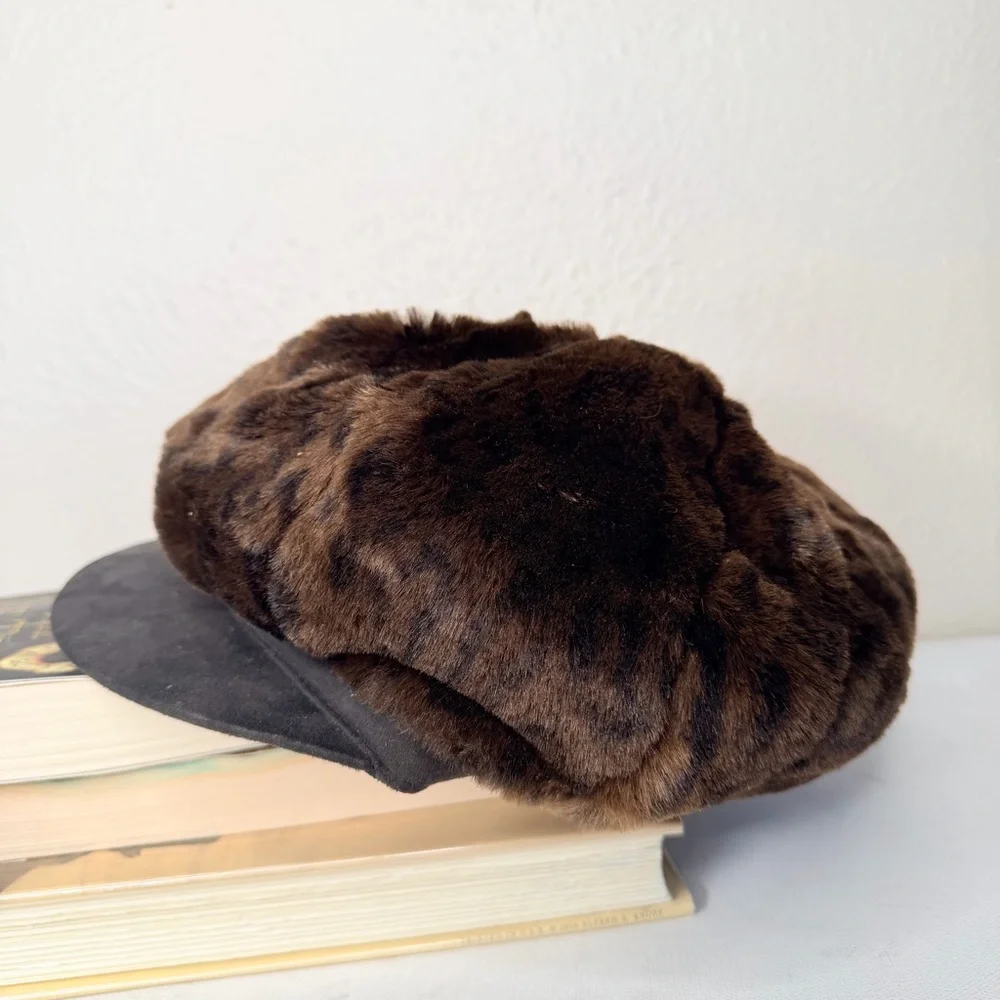 Scala faux fur baseball cap style hat